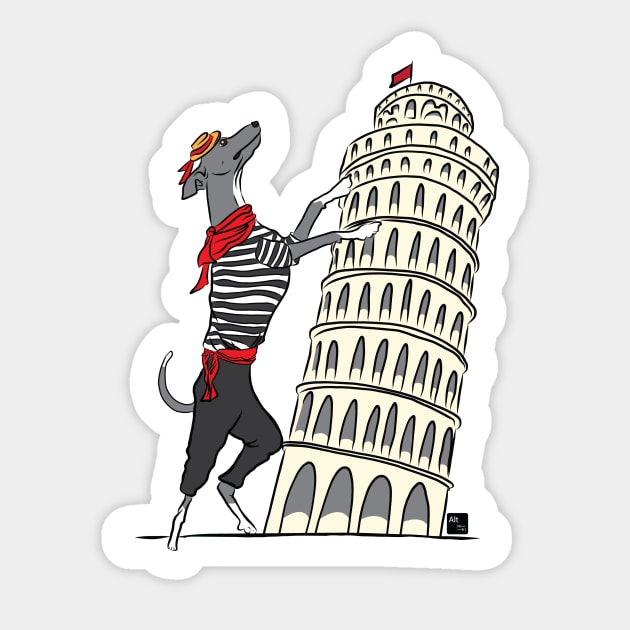 Italian Greyhound Tourist Sticker by AltTabStudio